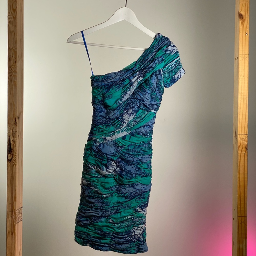 One shoulder BCBGMAXAZRIA cocktail dress